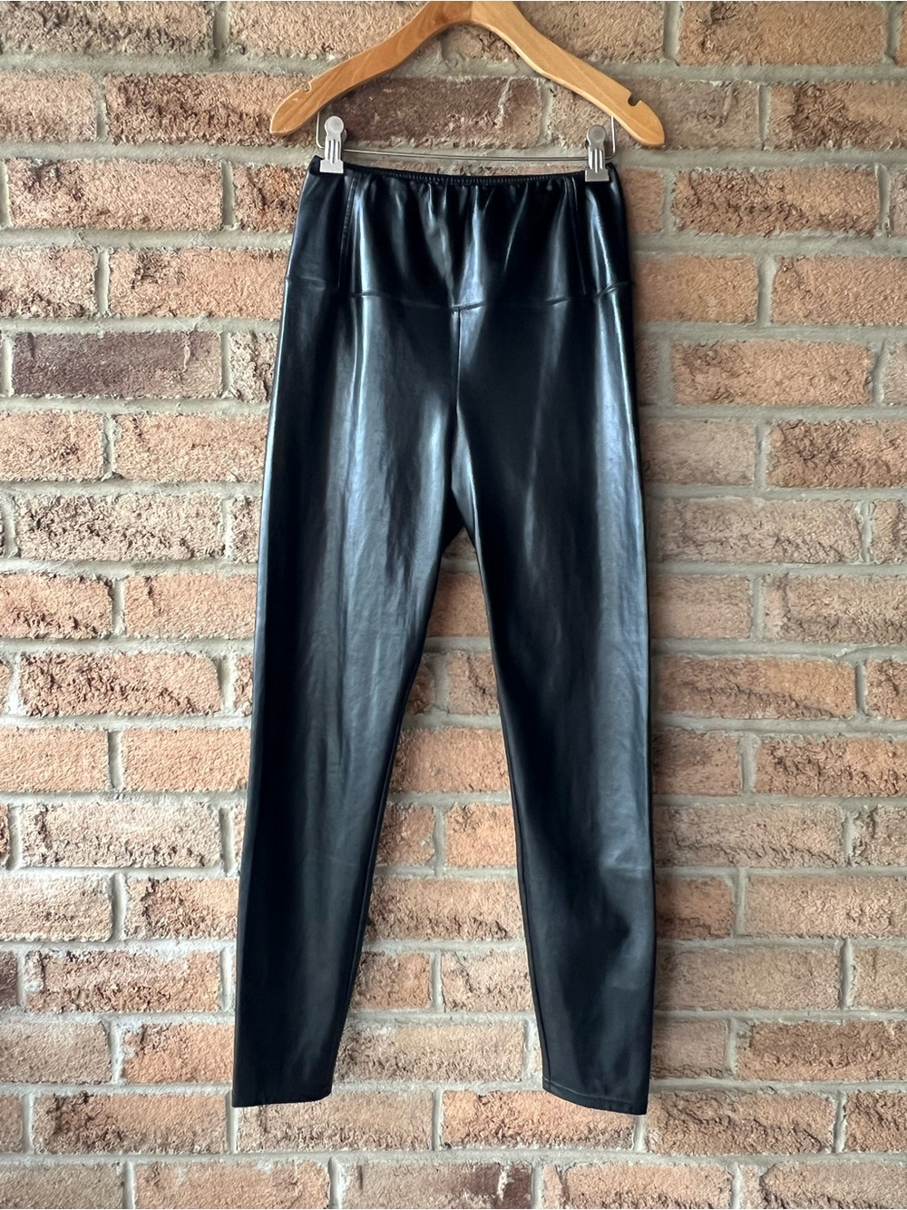 Aritzia Wilfred Free Daria Vegan Leather High Rise Black Leggings S